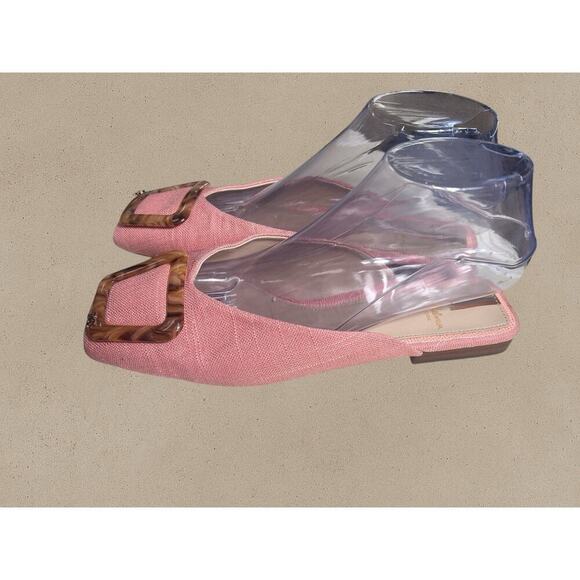 Sam Edelman Pink Lin Buckle Square Toe New York Mules Size 8m - Picture 4 of 6